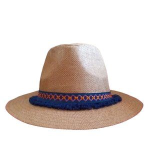 Women Girls Wide Brim Straw Hat Beach Sun PreOwned